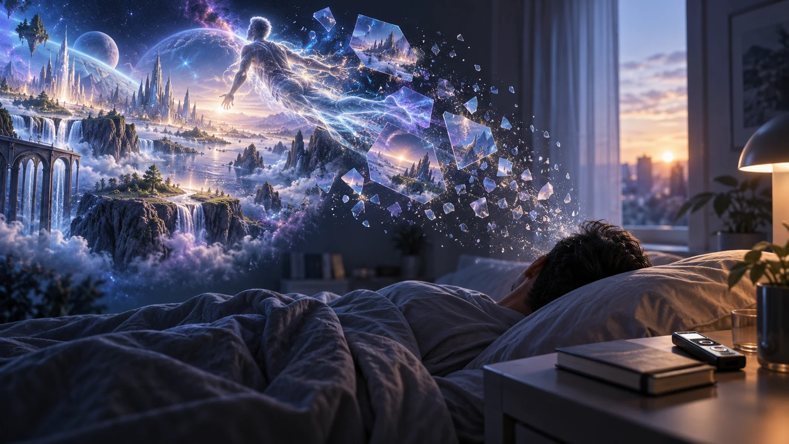 A vivid nonphysical memory fading as a person wakes