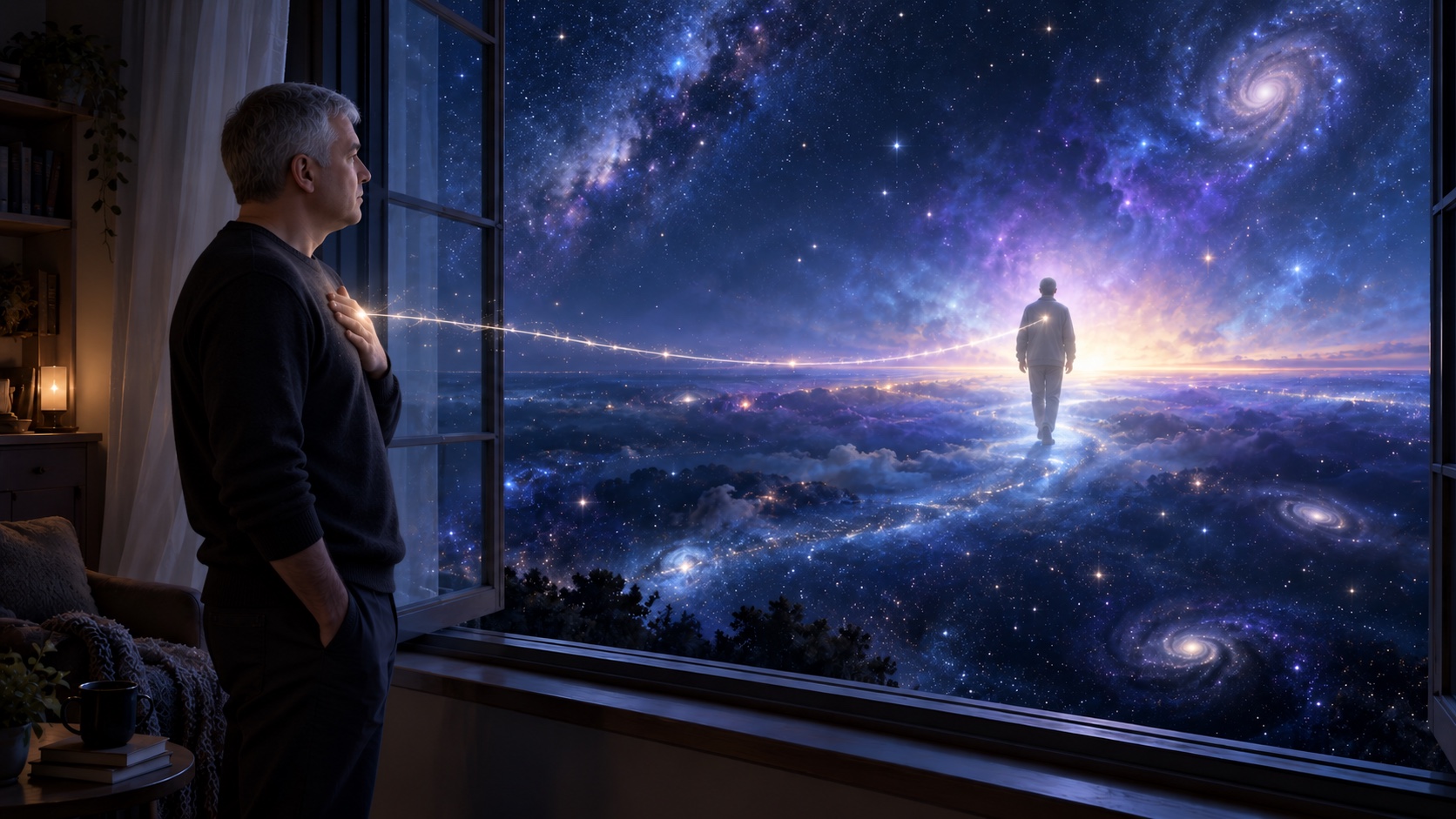 Andrey lets a departed loved one continue onward while preserving the inner bond of love