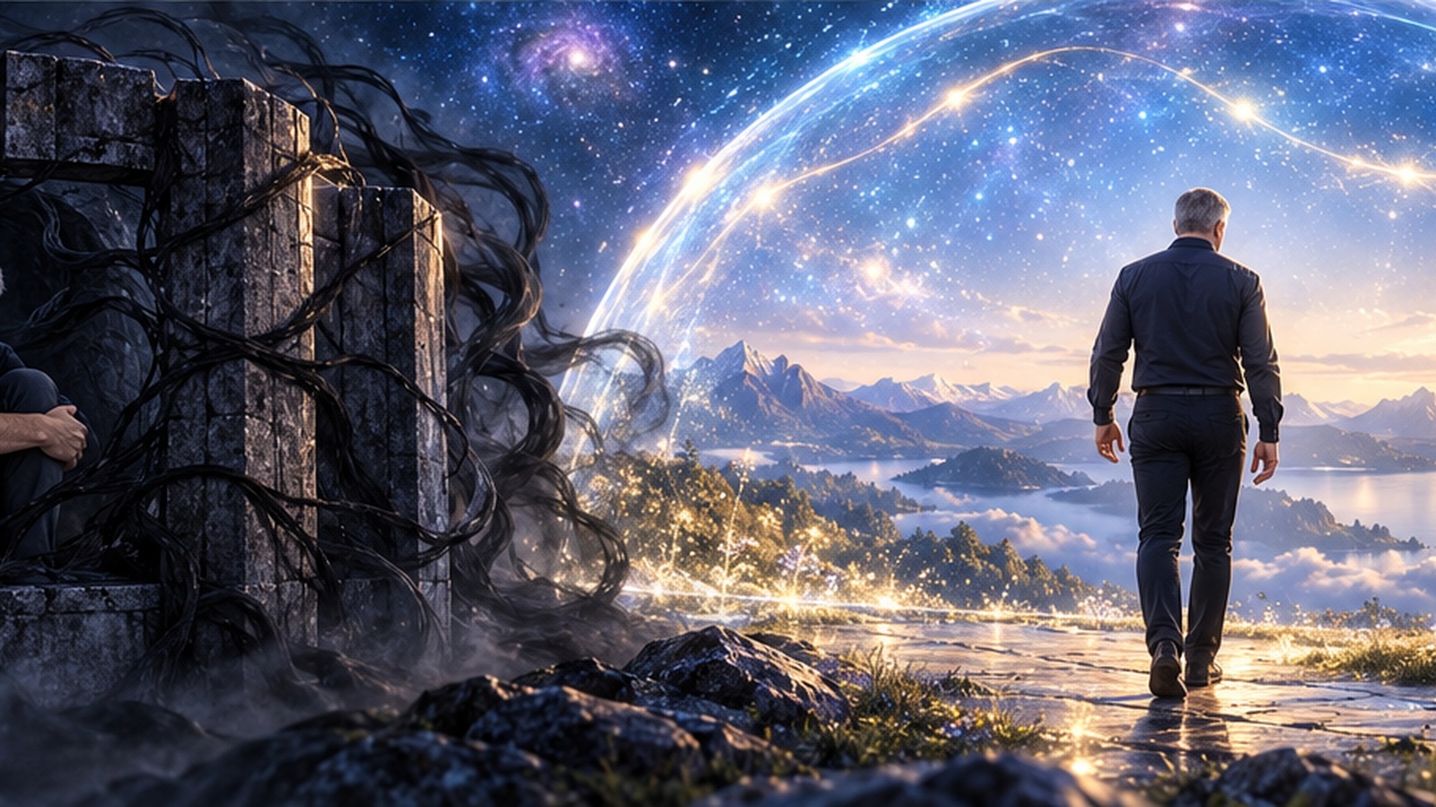 An artistic visualization of the article's central idea