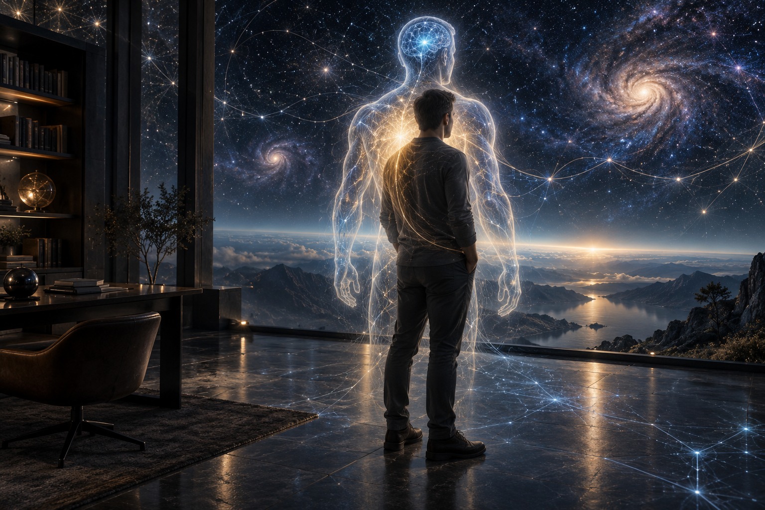 A human being within a wider field of consciousness